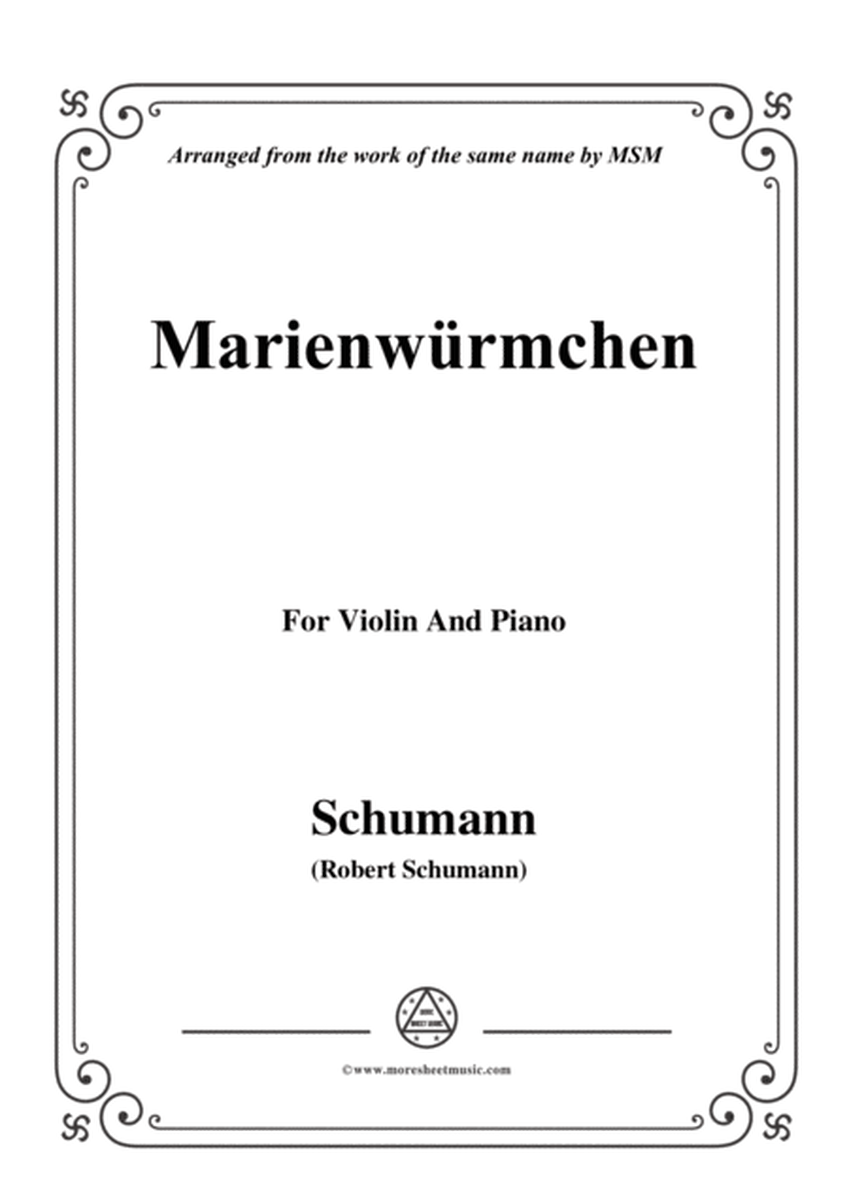 Schumann-Marienwürmchen,Op.79,No.14,for Violin and Piano image number null