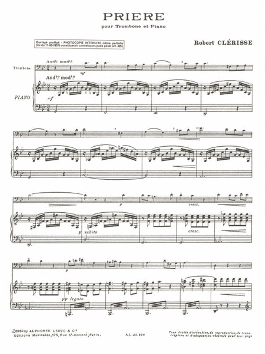 Priere Piano Accompaniment scores gallery preview page 2
