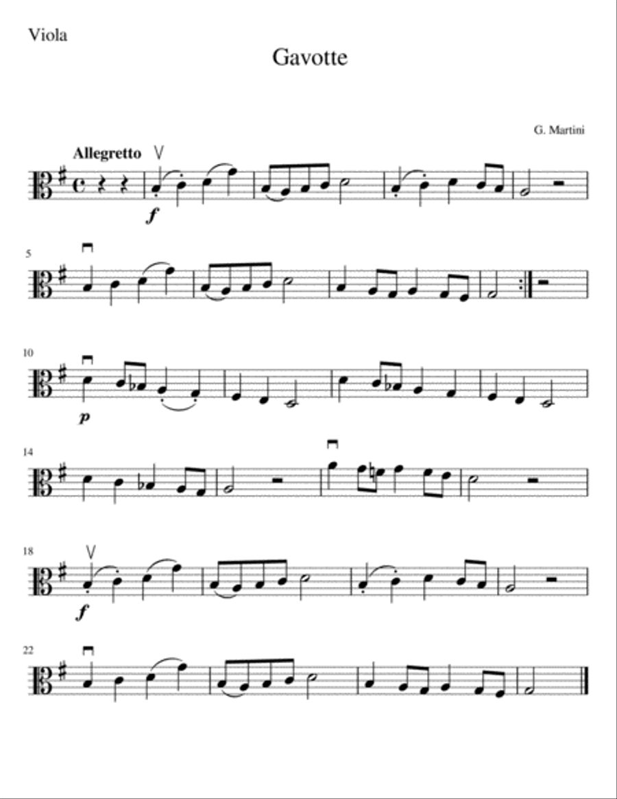 Gavotte (string trio) String Trio scores gallery preview page 3