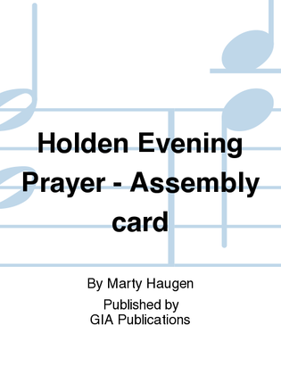 Book cover for Holden Evening Prayer - Assembly edition