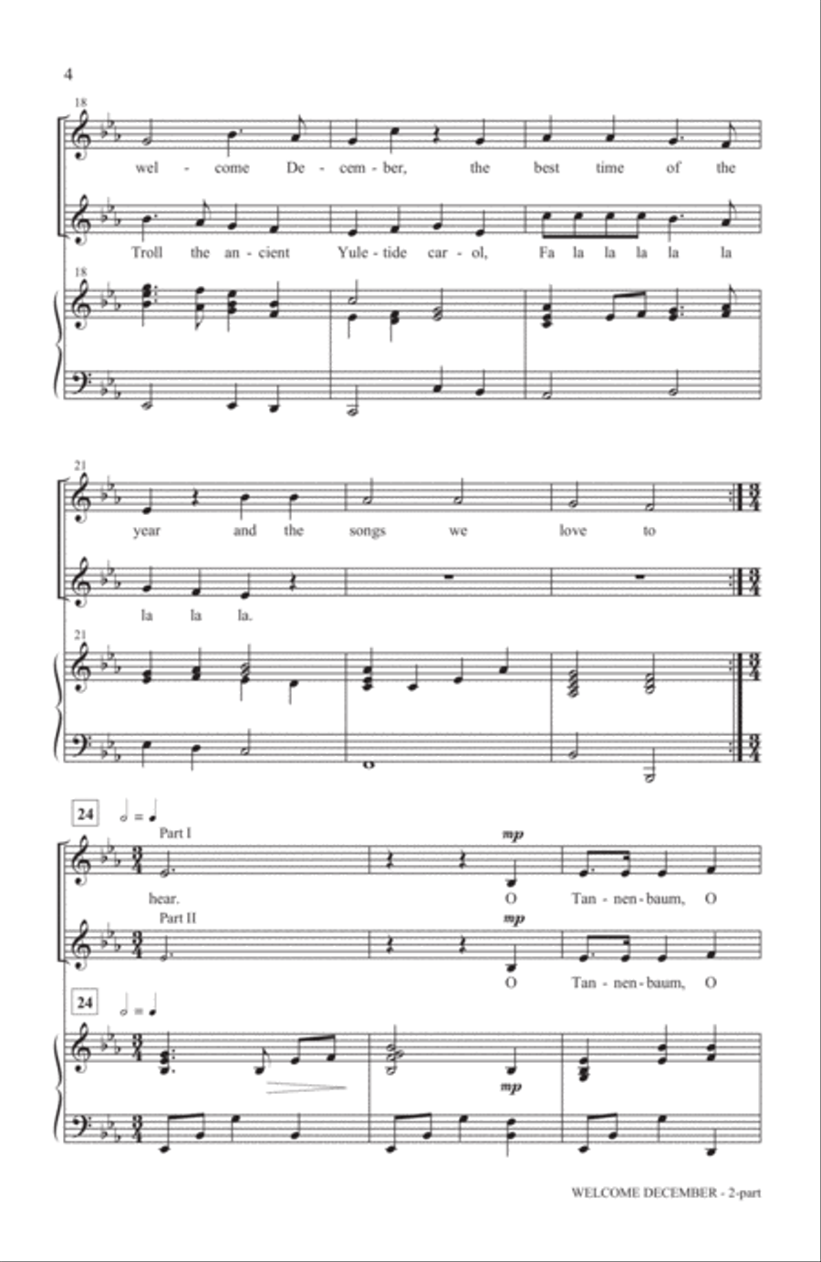 Welcome, December! 2-Part scores gallery preview page 3