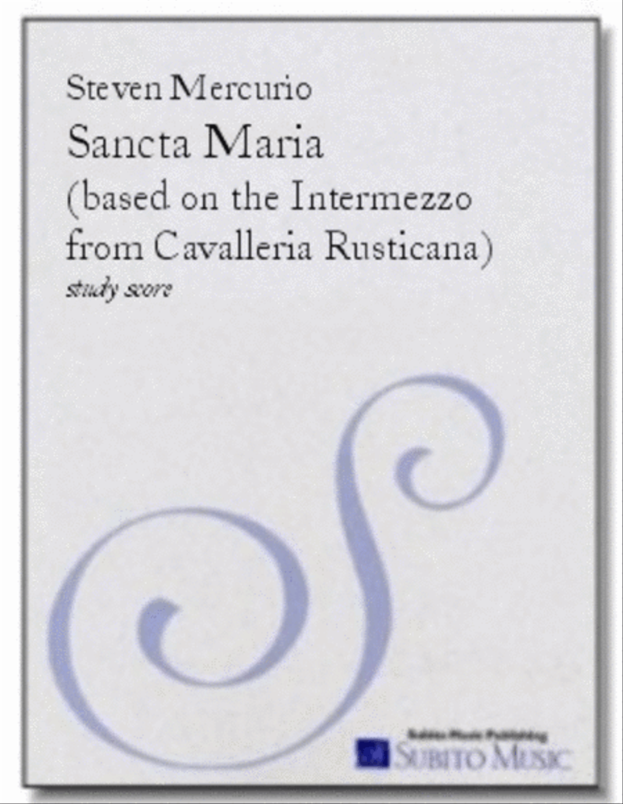 Sancta Maria based on the Intermezzo from Cavalleria Rusticana Choir scores gallery preview page 1