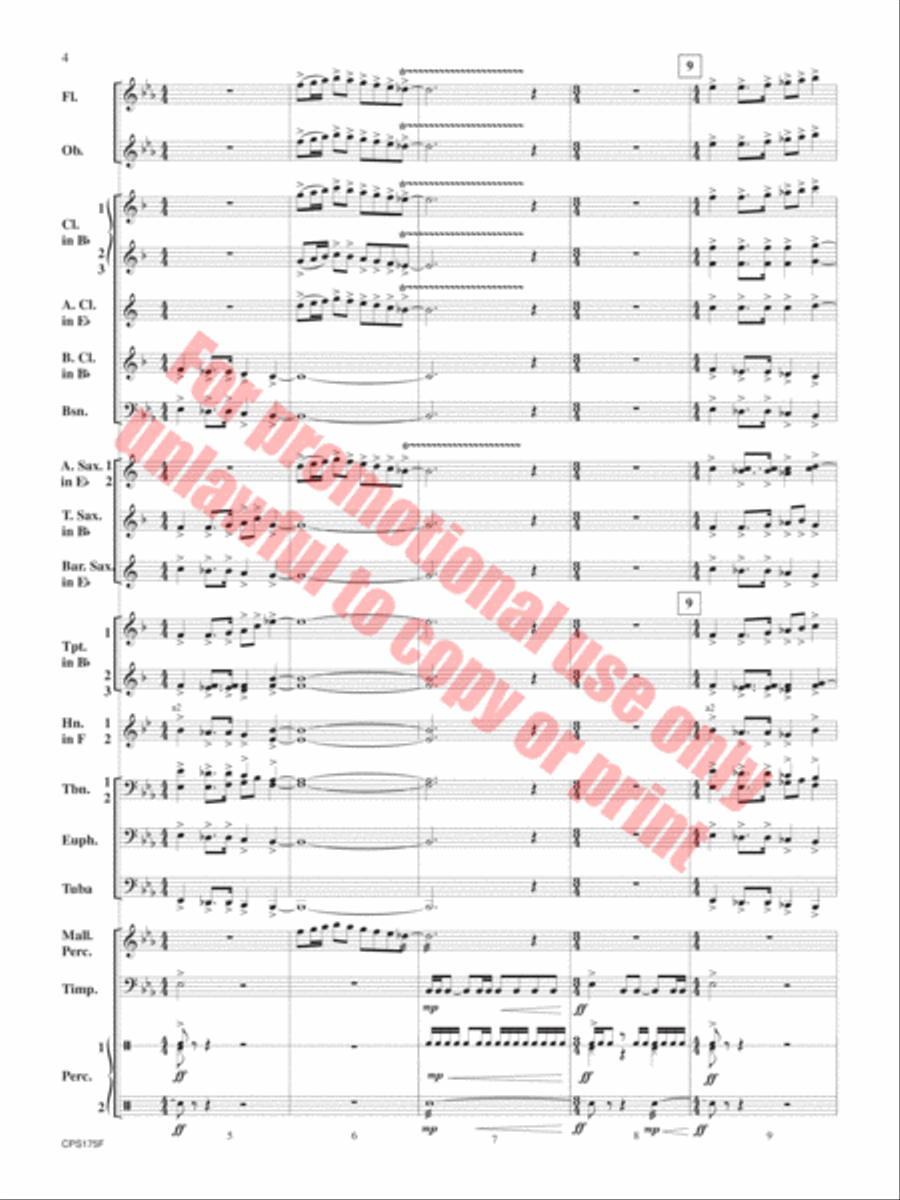 Aberystwyth Variants Concert Band scores gallery preview page 5
