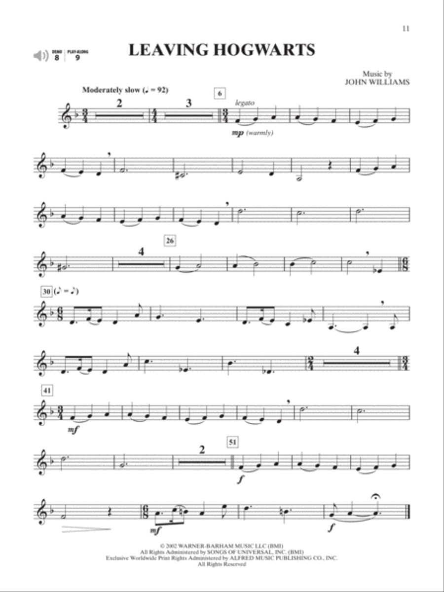 Harry Potter Instrumental Solos Horn Solo scores gallery preview page 3