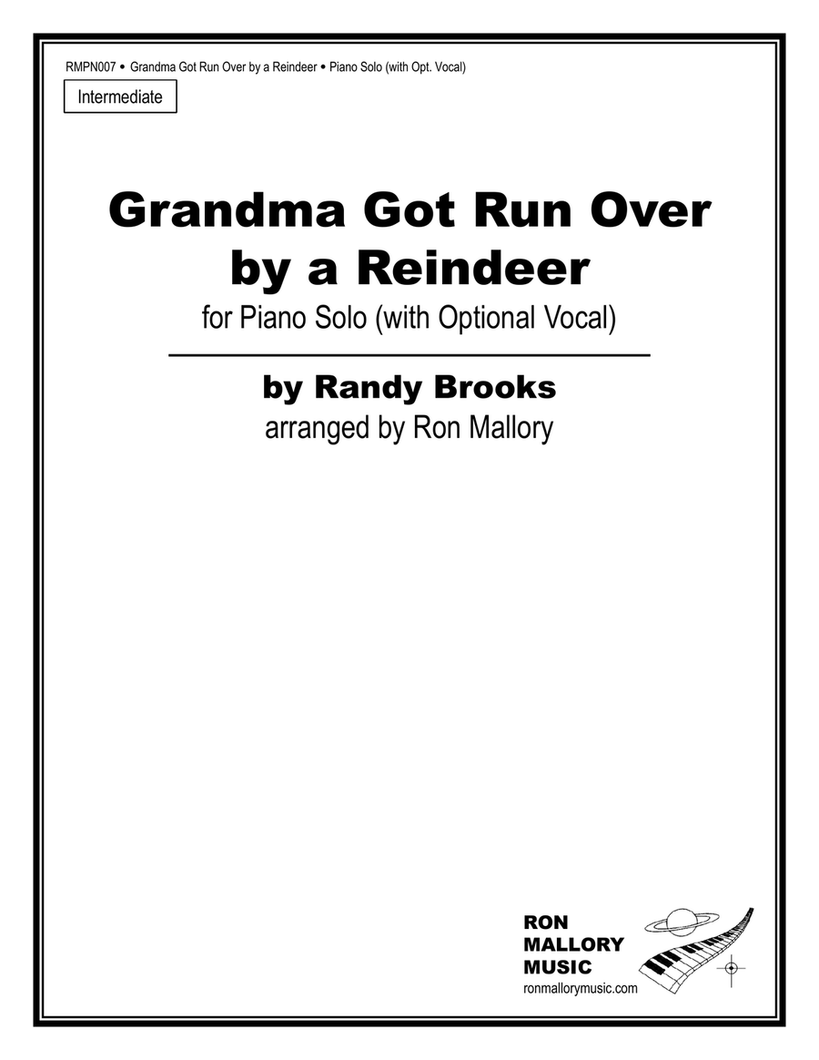 Grandma Got Run Over By A Reindeer Piano, Vocal scores gallery preview page 1