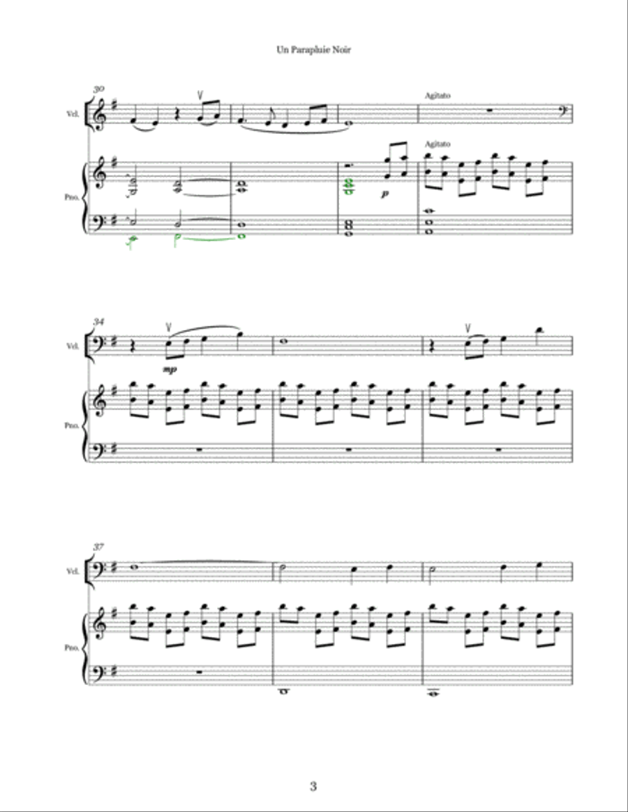 Un Parapluie Noir Piano scores gallery preview page 3