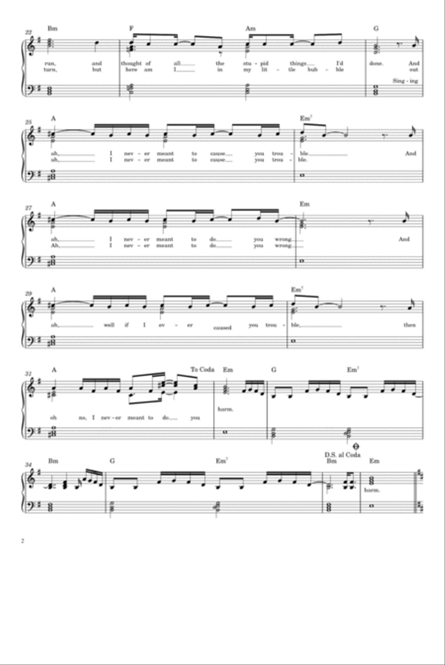 Trouble Piano Solo scores gallery preview page 2