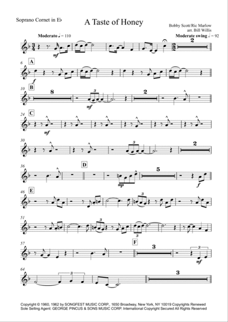 A Taste Of Honey A Taste Of Honey School and Community scores gallery preview page 3