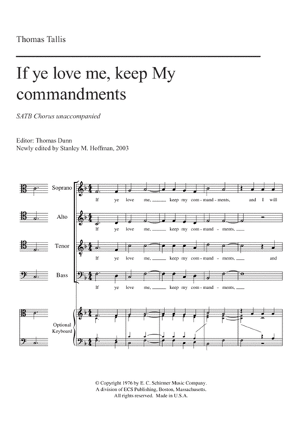 If Ye Love Me, Keep My Commandments (Downloadable)