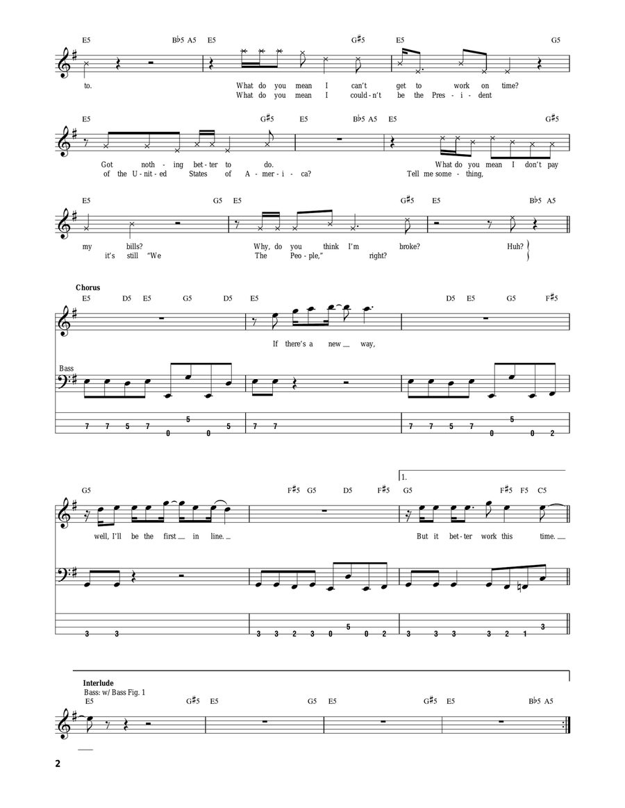 Peace Sells Acoustic Guitar scores gallery preview page 2