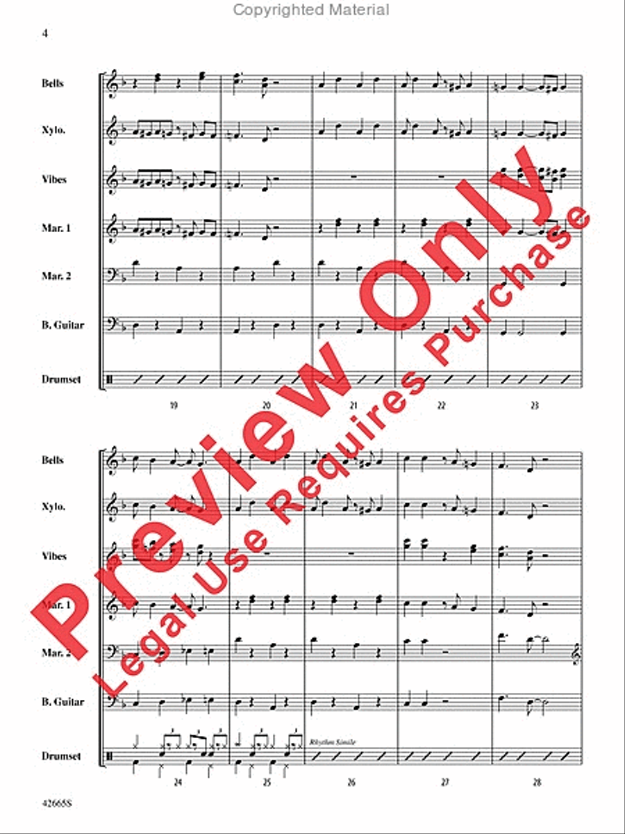 Cantina Band (from Star Wars) Percussion Ensemble scores gallery preview page 5
