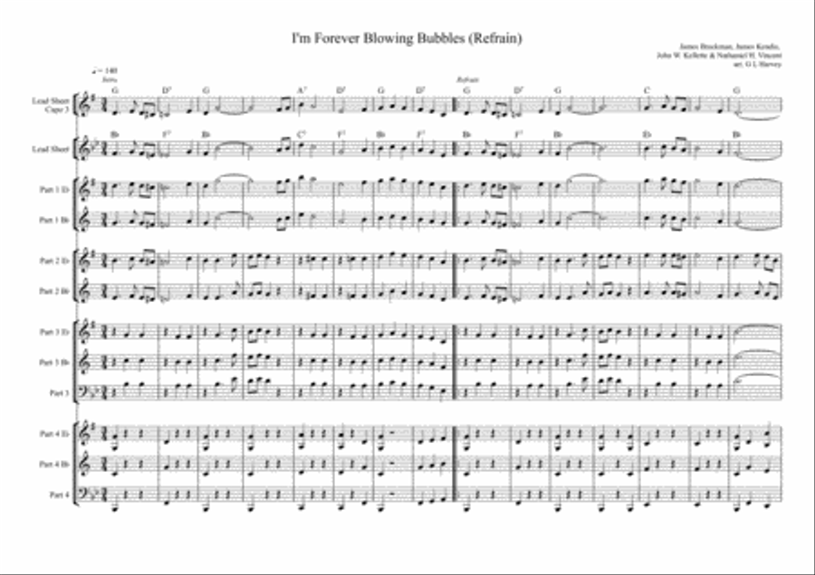 I'm Forever Blowing Bubbles Small Ensemble scores gallery preview page 2