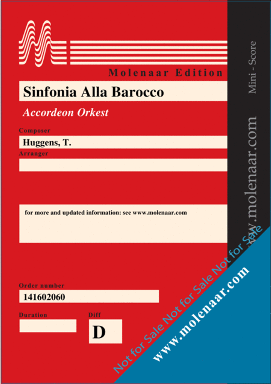 Sinfonia Alla Barocco Accordion Orchestra scores gallery preview page 2