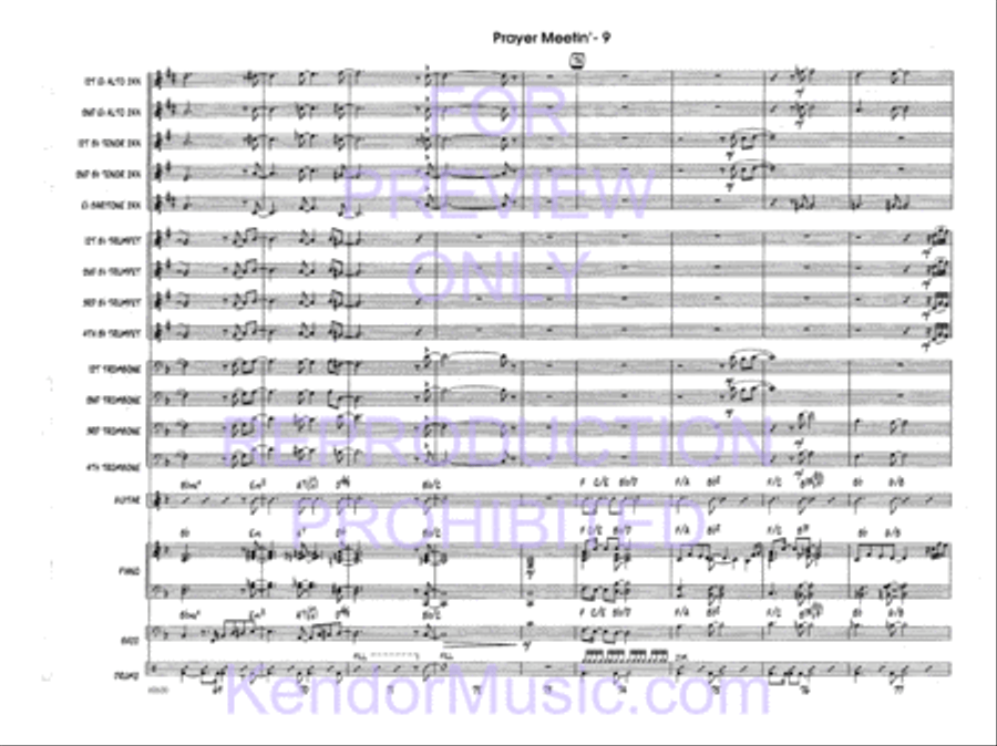 Prayer Meetin' Jazz Ensemble scores gallery preview page 11
