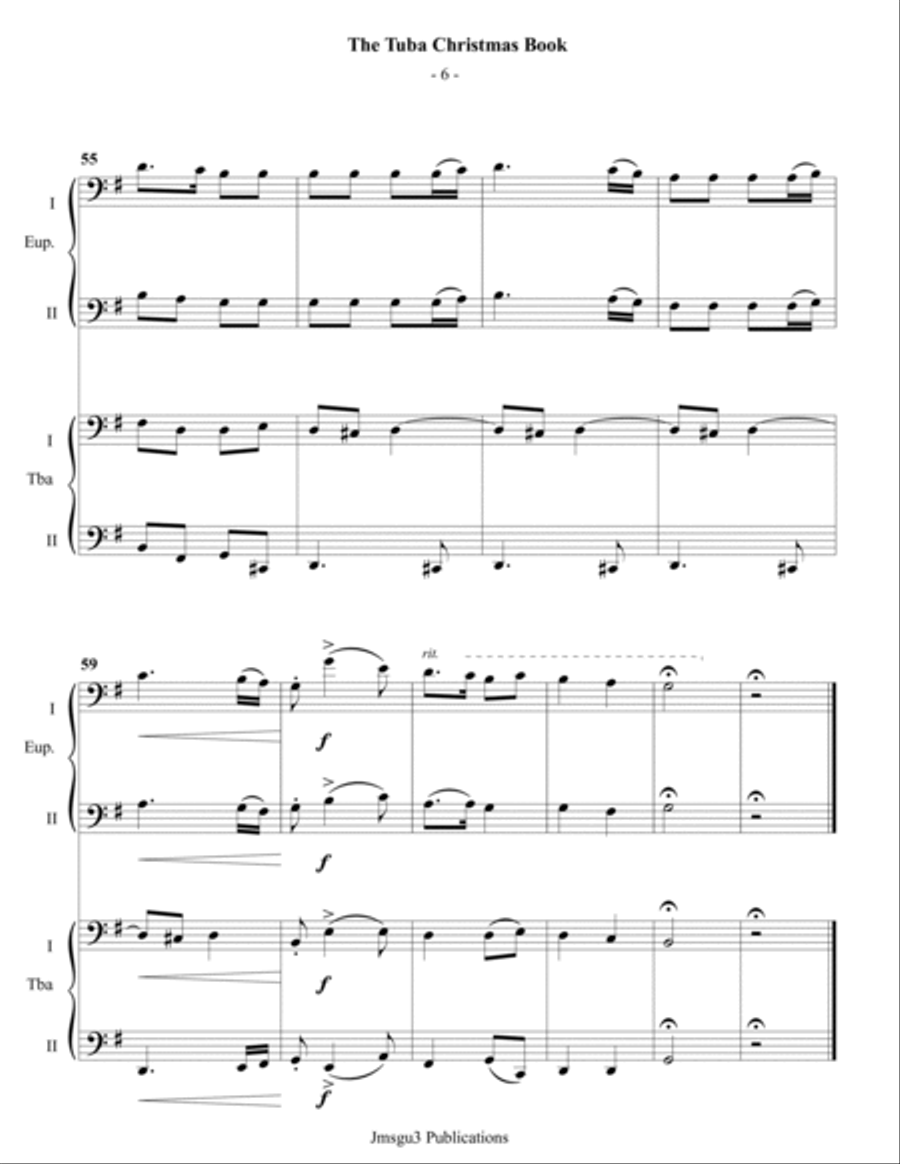 The Tuba Christmas Book Brass Ensemble scores gallery preview page 6