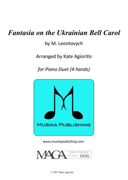 Fantasia on the Ukrainian Bell Carol - for Piano Duet (4 hands) image number null