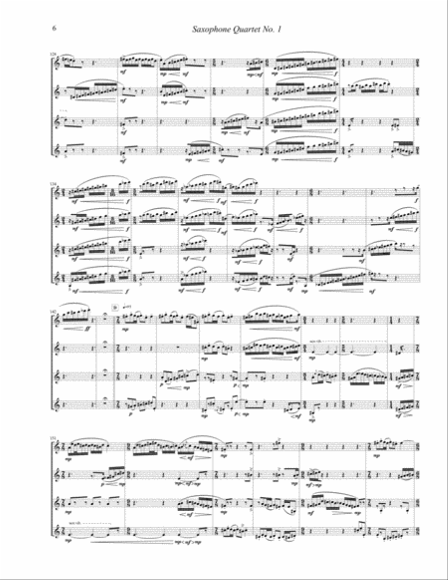 Saxophone Quartet Nr. 1 (2018) Saxophone Quartet scores gallery preview page 6