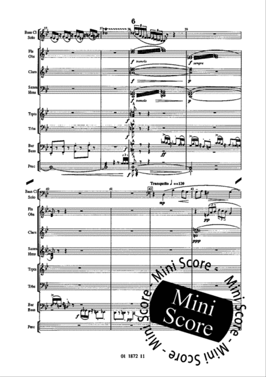 Concerto for Bass Clarinet and Band Concert Band scores gallery preview page 10