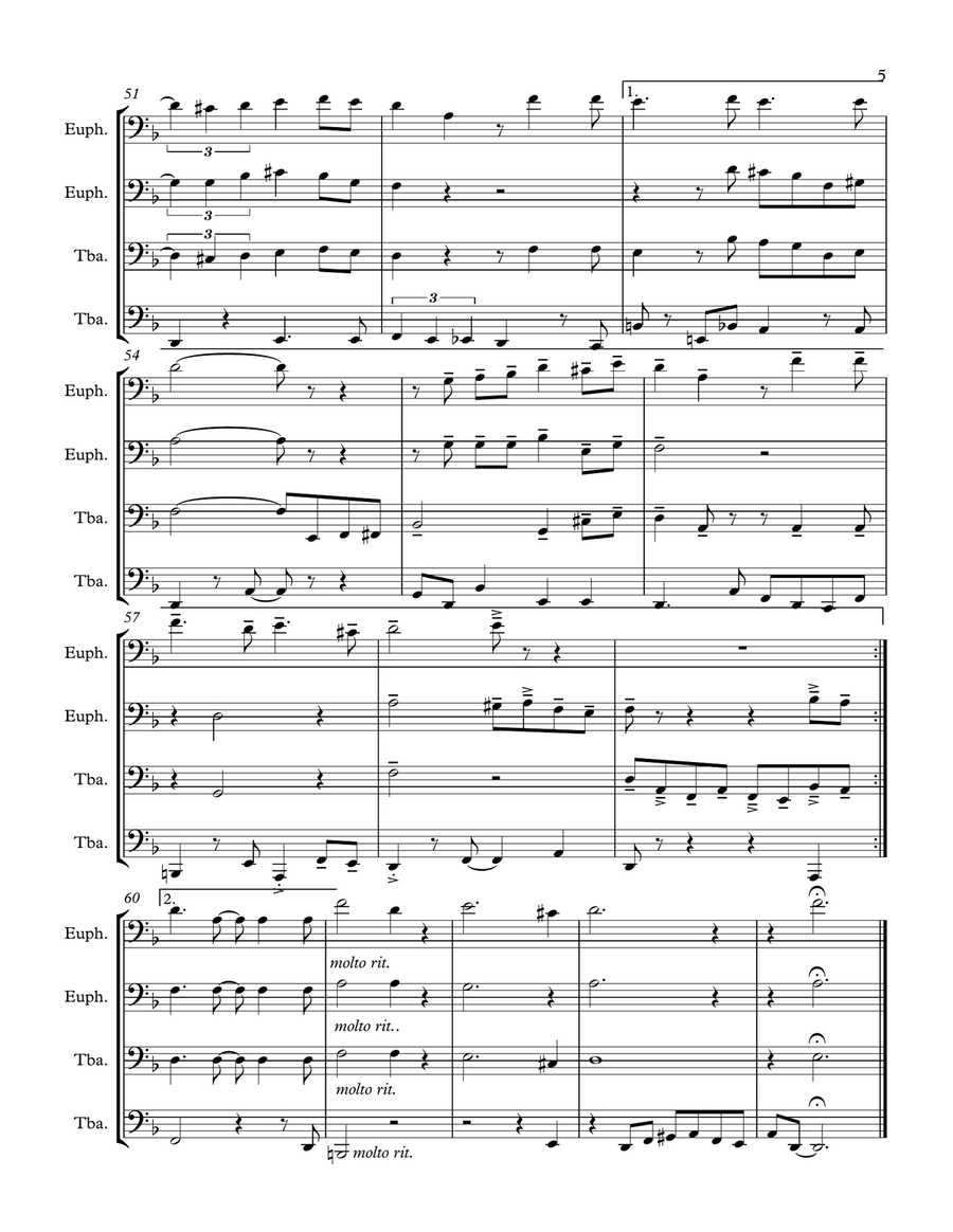 Veinte Años Brass Duet scores gallery preview page 5