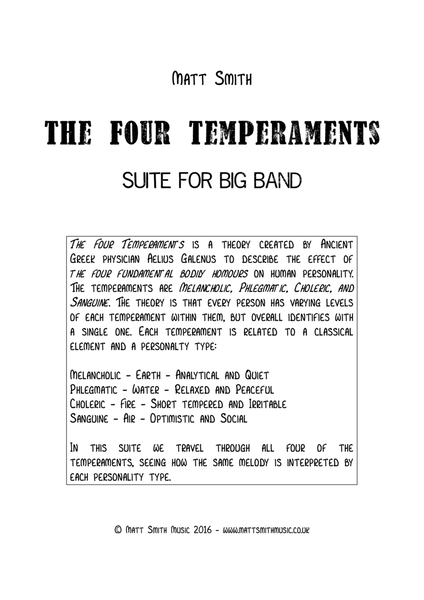 The Four Temperaments Suite by Matt Smith - BIG BAND image number null