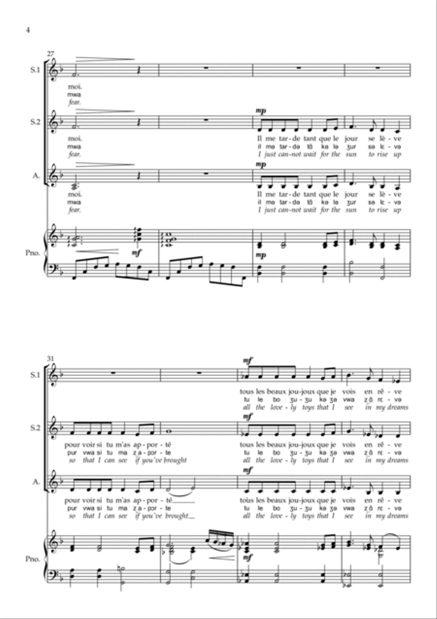 Petit Papa Noël SSA scores gallery preview page 5