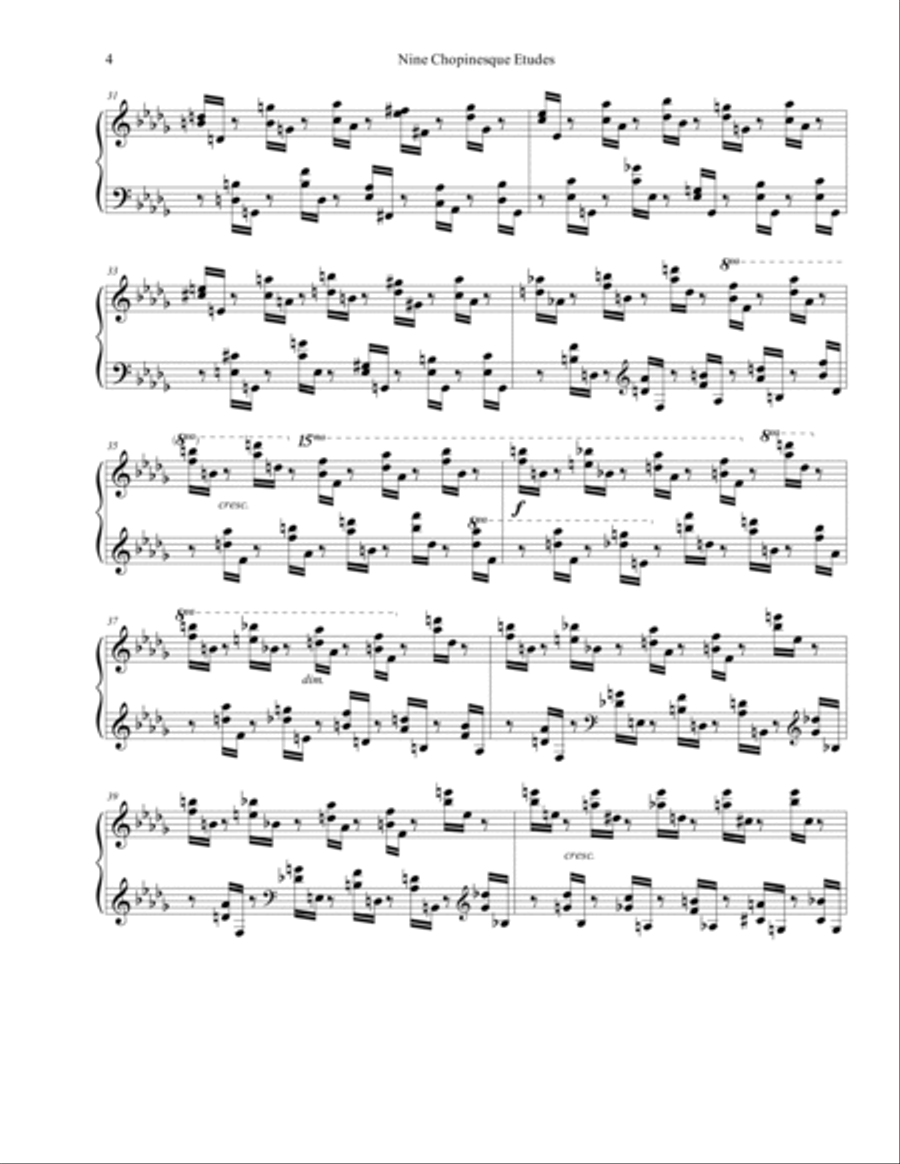 Chopinesque Etude No. 4 in B-flat Minor Piano Method scores gallery preview page 4