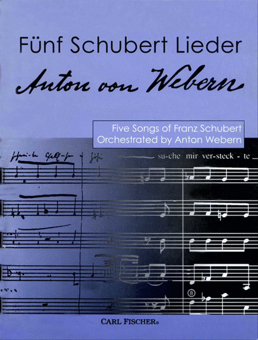 Funf Schubert Lieder Orchestra scores gallery preview page 1