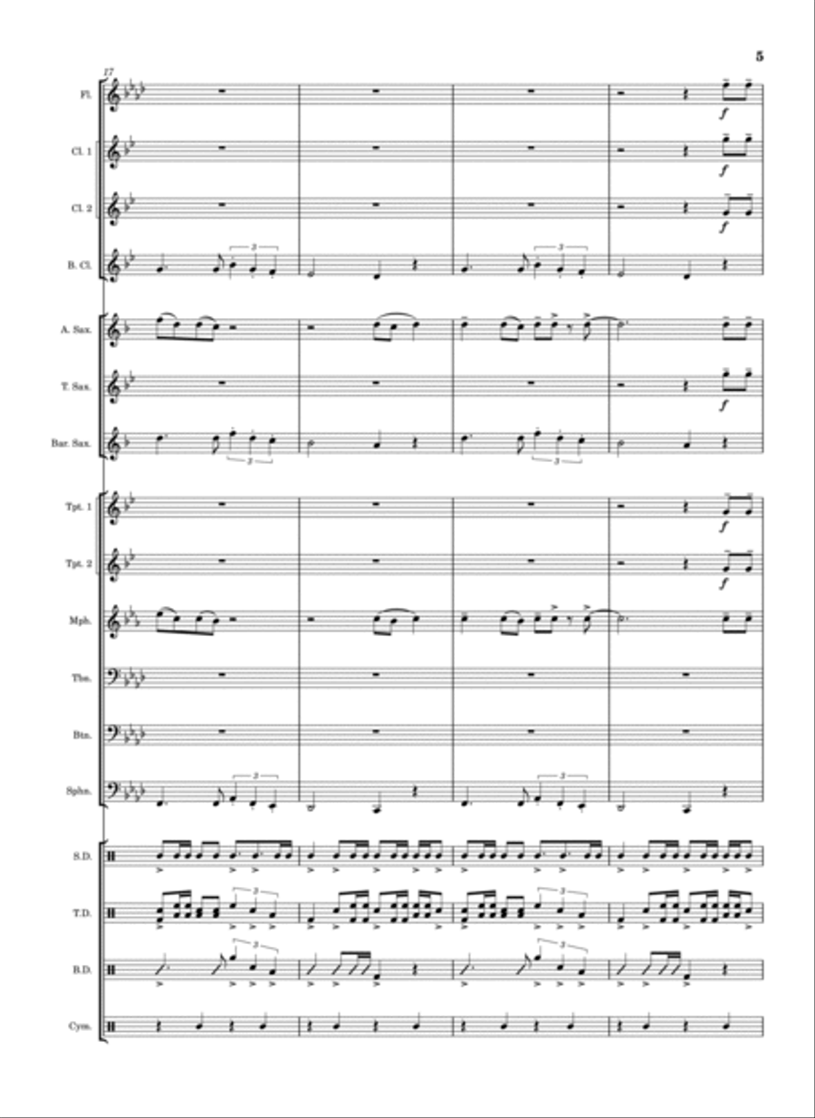 Seven Nation Army - Score Only Marching Band scores gallery preview page 5
