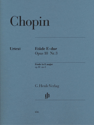 Book cover for Choin - Etude Op 10 No 3 E Tristesse
