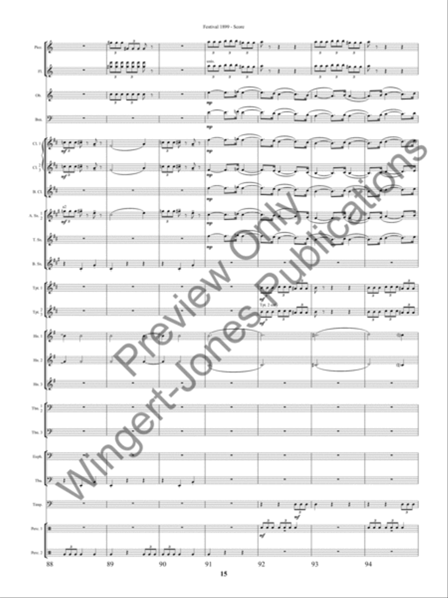 Festival 1899 (Score) Concert Band scores gallery preview page 18
