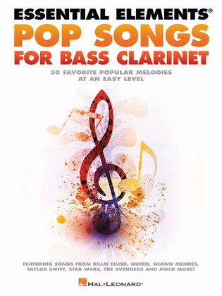 Book cover for Essential Elements Pop Songs for Bass Clarinet