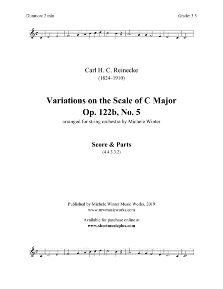Reinecke Variations on the Scale of C Major