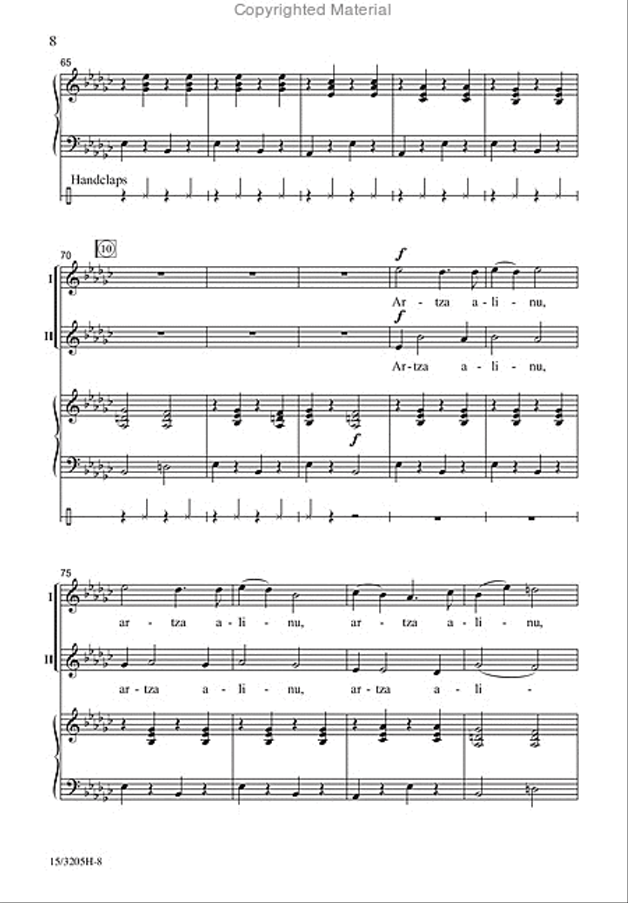 Artza Alinu 2-Part scores gallery preview page 7
