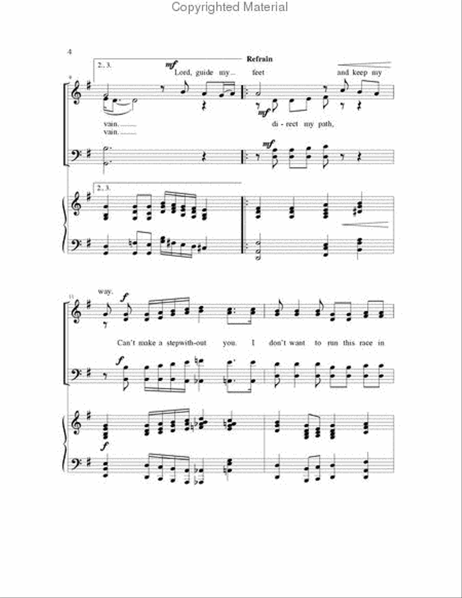 Guide My Feet Guide My Feet 4-Part scores gallery preview page 4