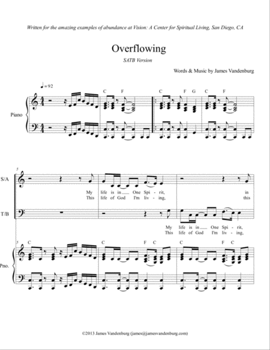 Overflowing 4-Part scores gallery preview page 1