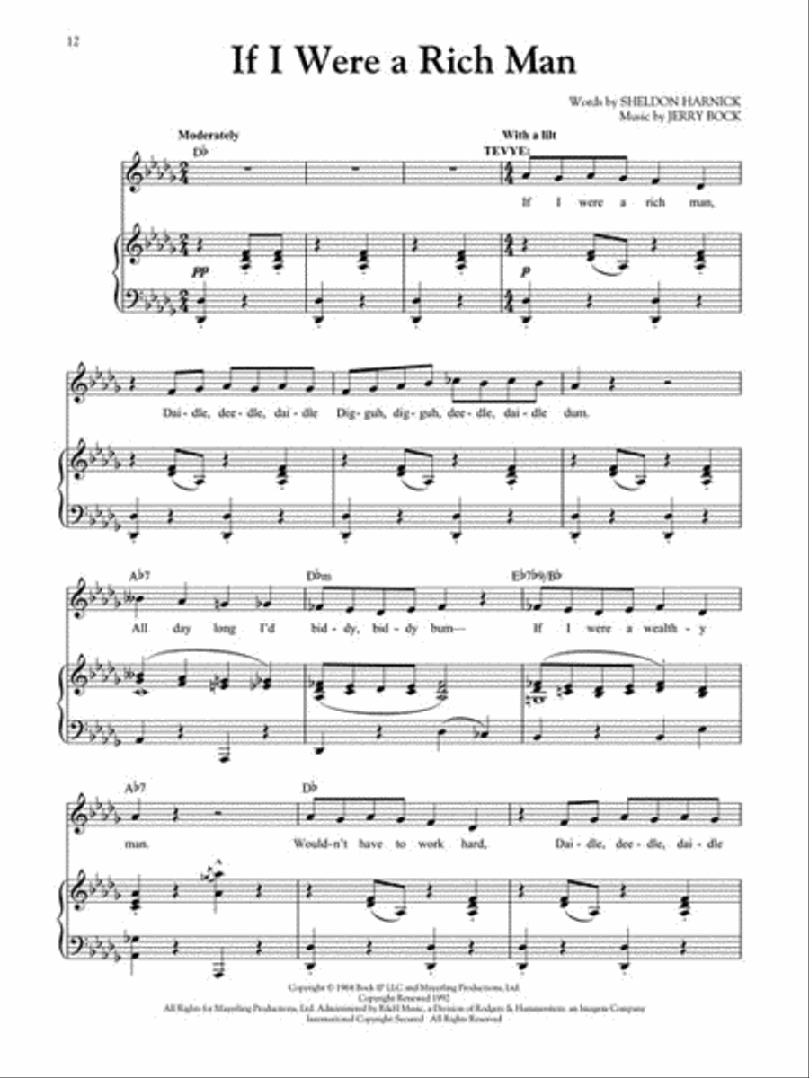 Fiddler on the Roof Fiddler on the Roof Voice scores gallery preview page 3