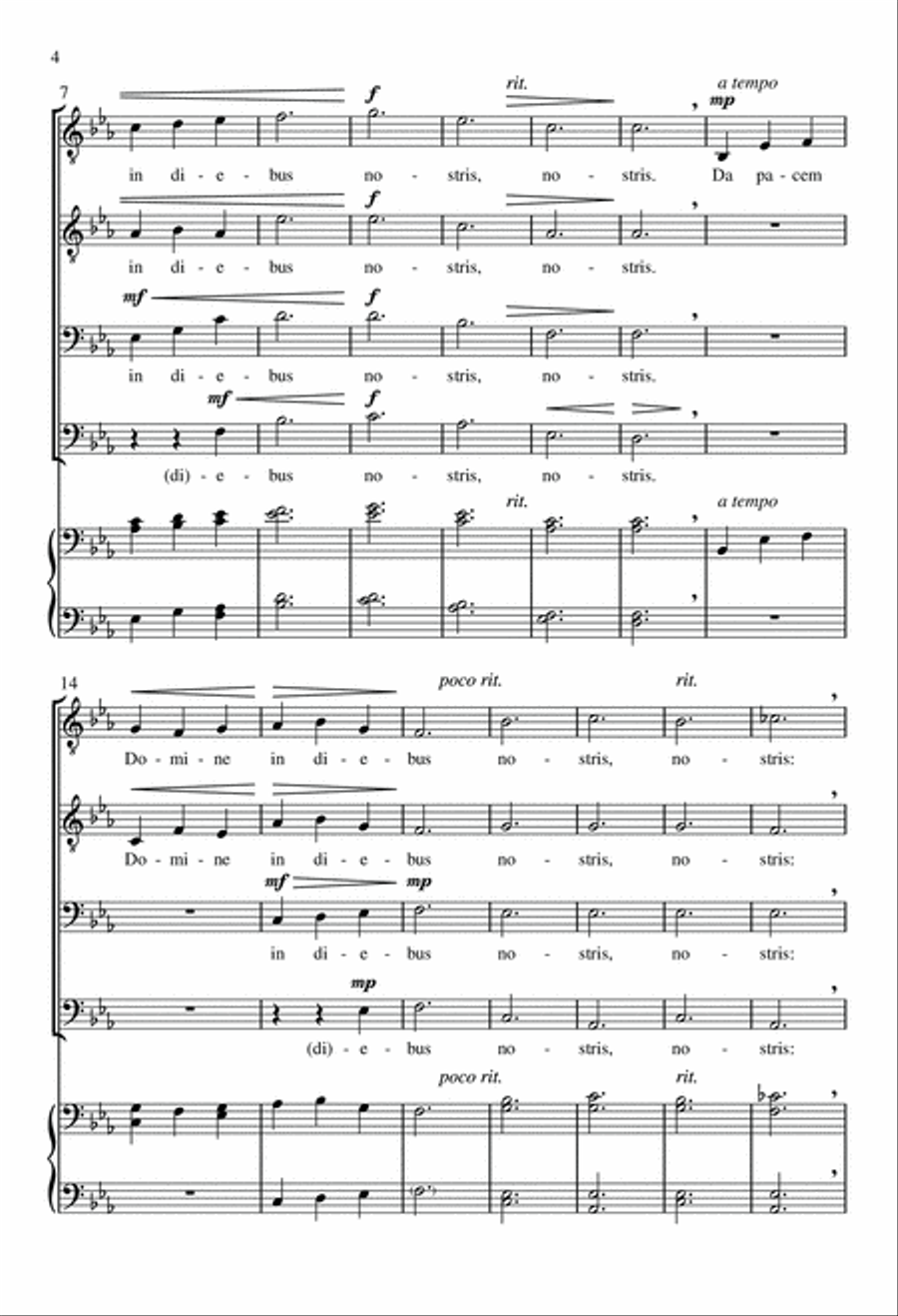 Da pacem Domine TTBB scores gallery preview page 4