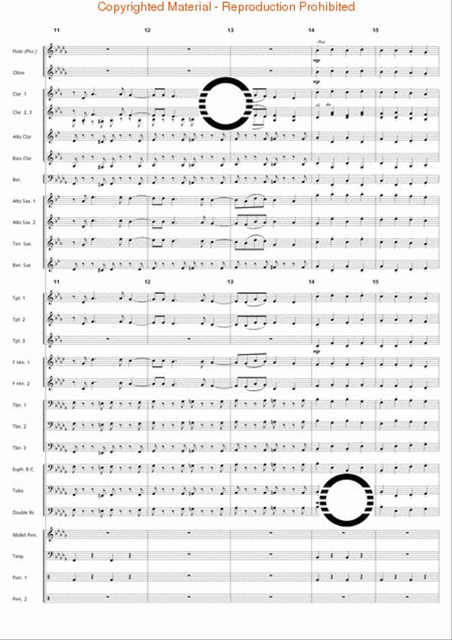 Academic Festival Overture Concert Band scores gallery preview page 4