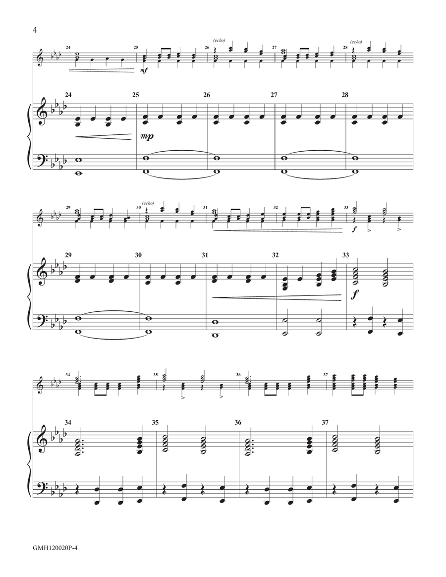 Of Fearless Spirit (piano accompaniment to 12 handbell version) Handbell Choir scores gallery preview page 4