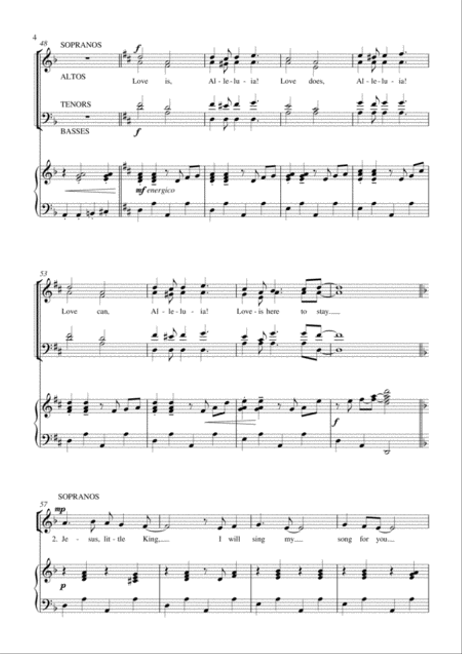 RÍ NOLLAG CHRISTMAS KING for SATB and PIANO 4-Part scores gallery preview page 6