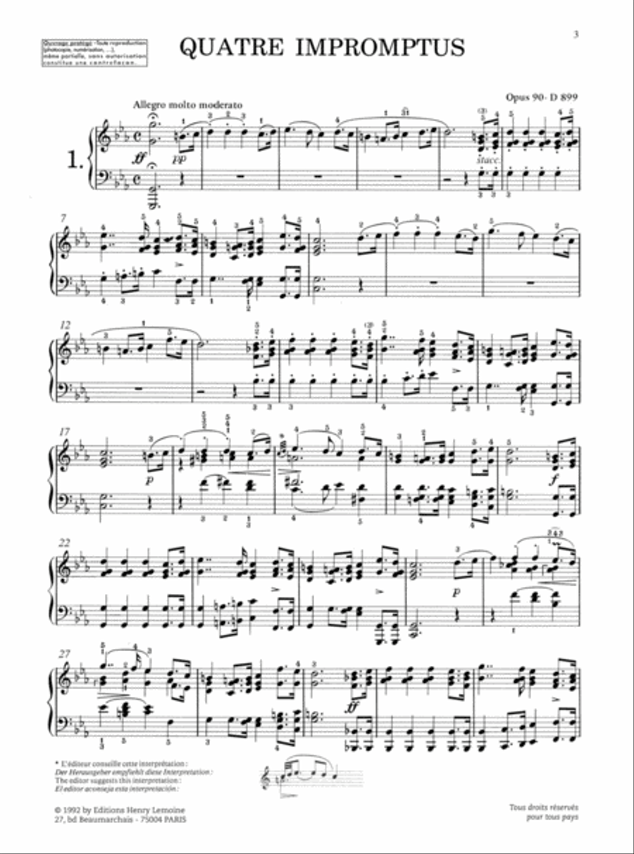 Impromptus Op. 90 (4) Impromptus Op. 90 (4) Piano Solo scores gallery preview page 3