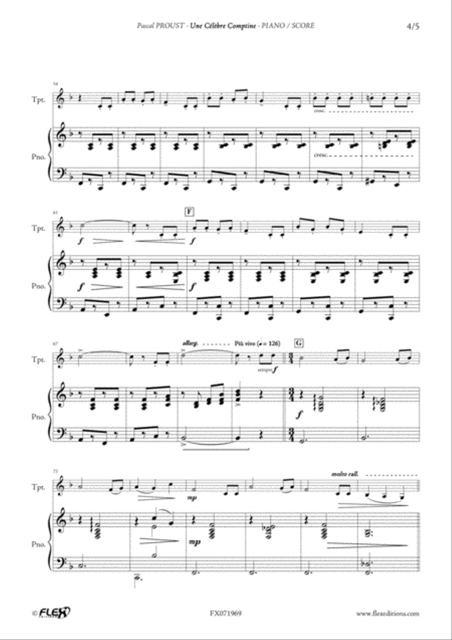Celebre Comptine Celebre Comptine B-Flat Trumpet scores gallery preview page 4