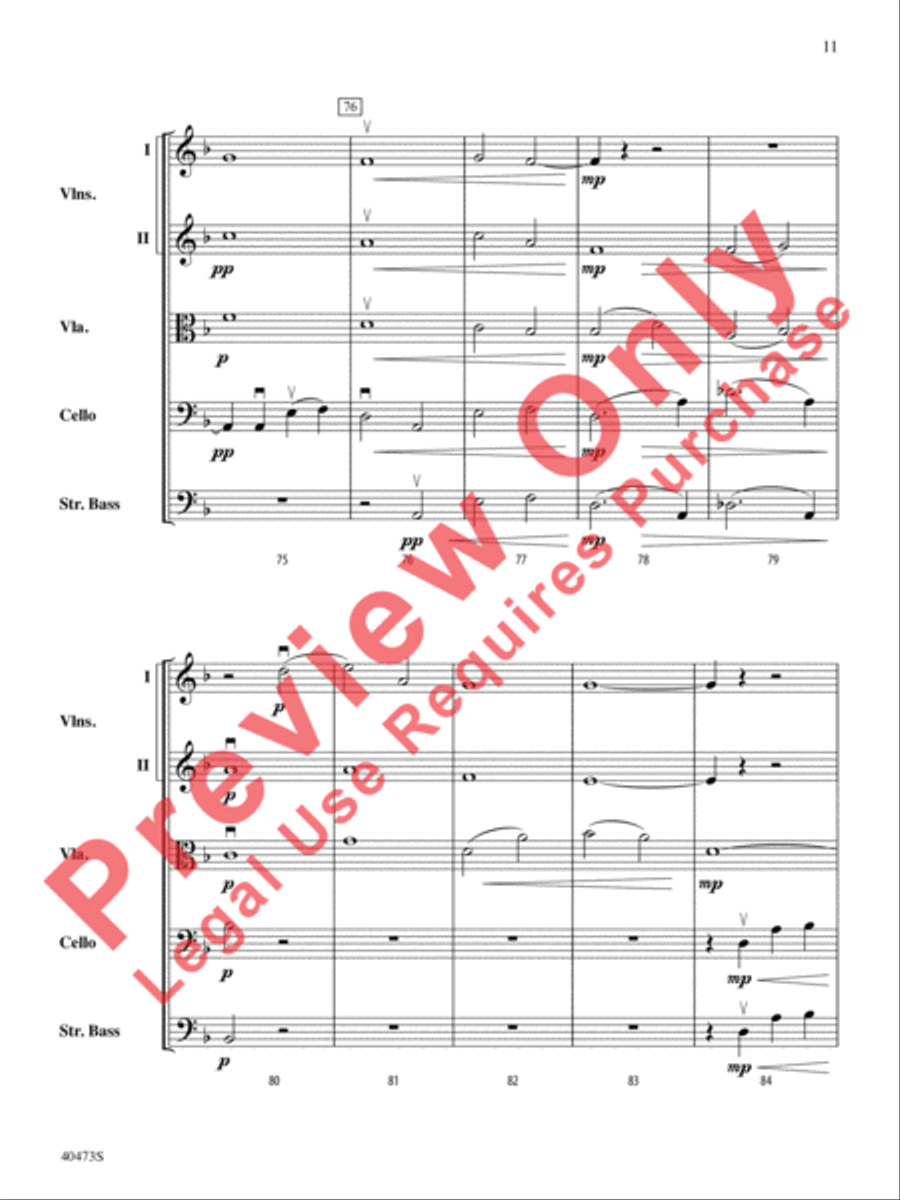 Across the Wind String Orchestra scores gallery preview page 12