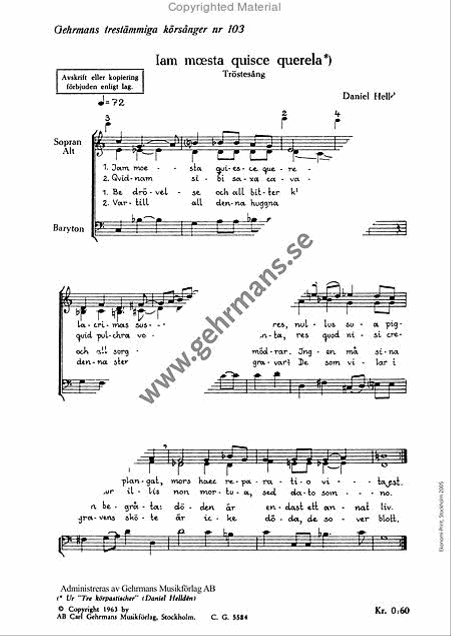 Iam moesta quiesce querela 3-Part scores gallery preview page 2