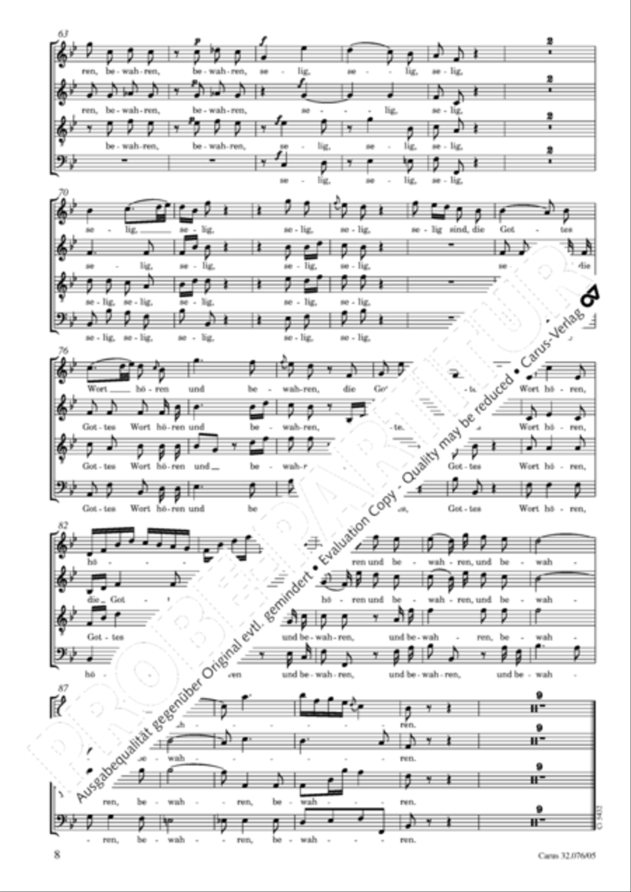 Blessed are all those who fear God (Wohl dem, der den Herren furchtet) SA scores gallery preview page 9