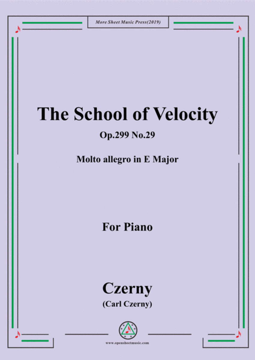 Czerny-The School of Velocity,Op.299 No.29,Molto allegro in E Major,for Piano image number null