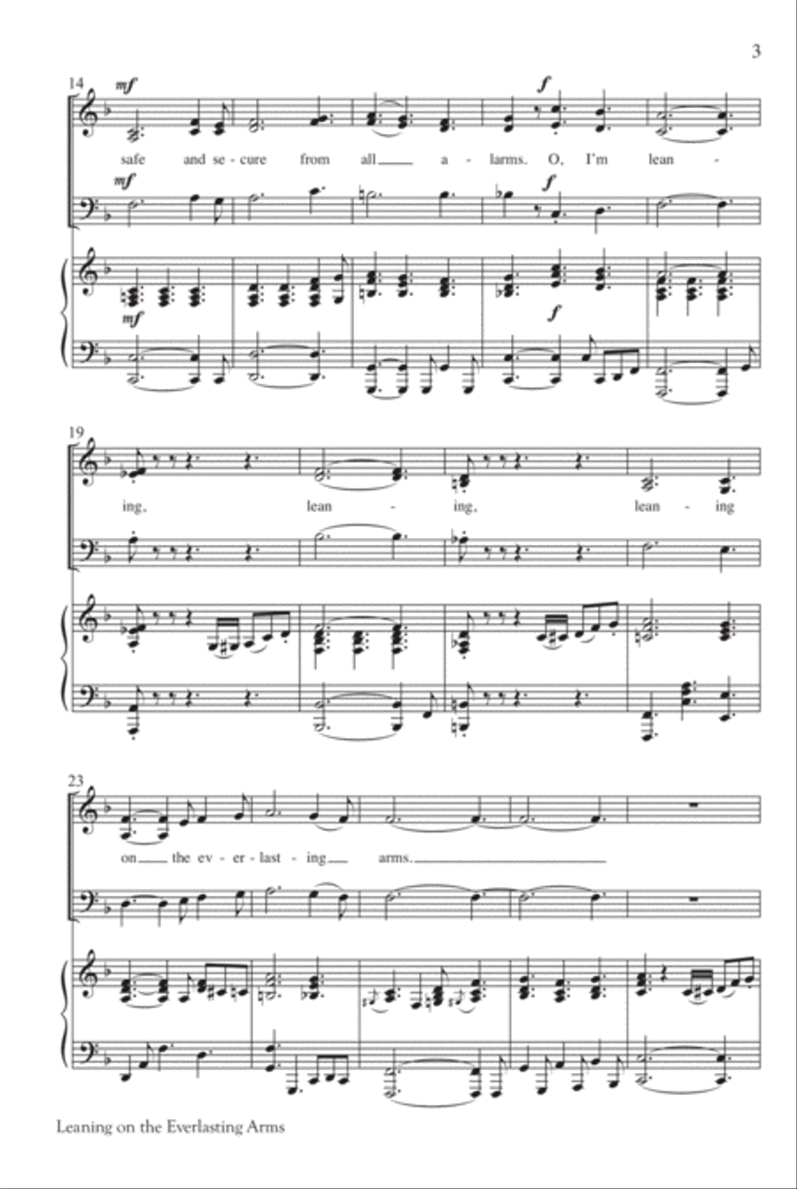 Leaning on the Everlasting Arms 3-Part scores gallery preview page 4