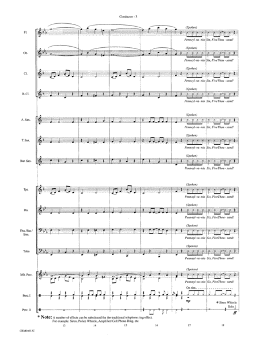 Pennsylvania 6-5000: Score Concert Band scores gallery preview page 4