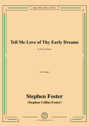 S. Foster-Tell Me Love of Thy Early Dreams,in A Major