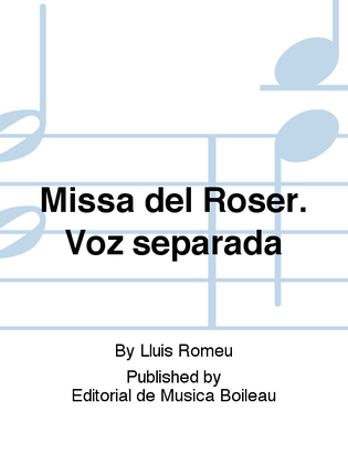 Missa del Roser. Voz separada